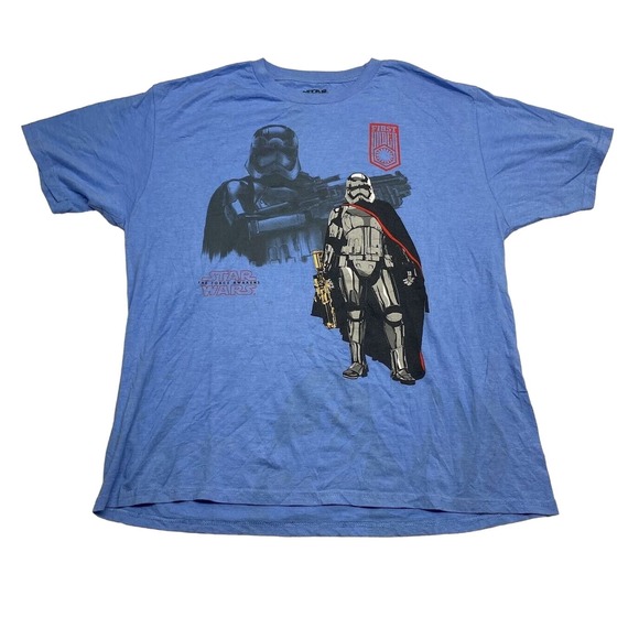 Star Wars The Force Awakens Graphic Tee Thrifted Vintage Style Size XL - Picture 1 of 10